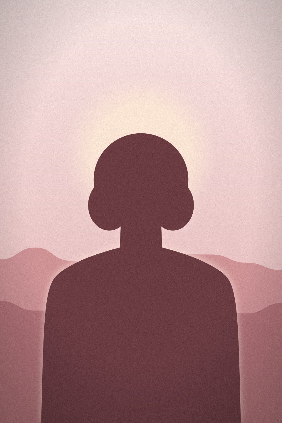 Placeholder portrait: a senior portrait silhouette on a desert-bloom pink backdrop