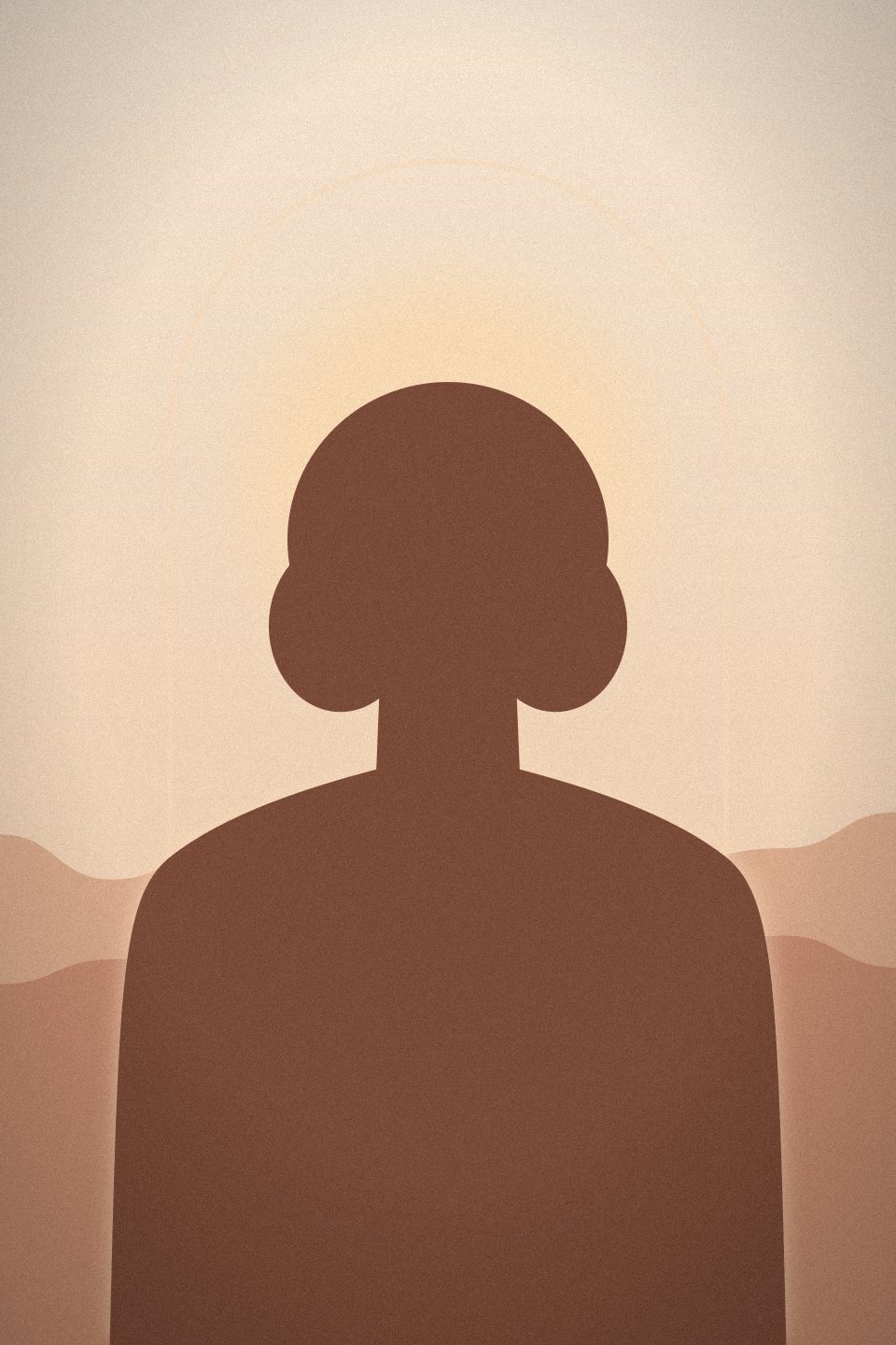 Placeholder portrait: a milestone portrait silhouette framed by an arch at dawn